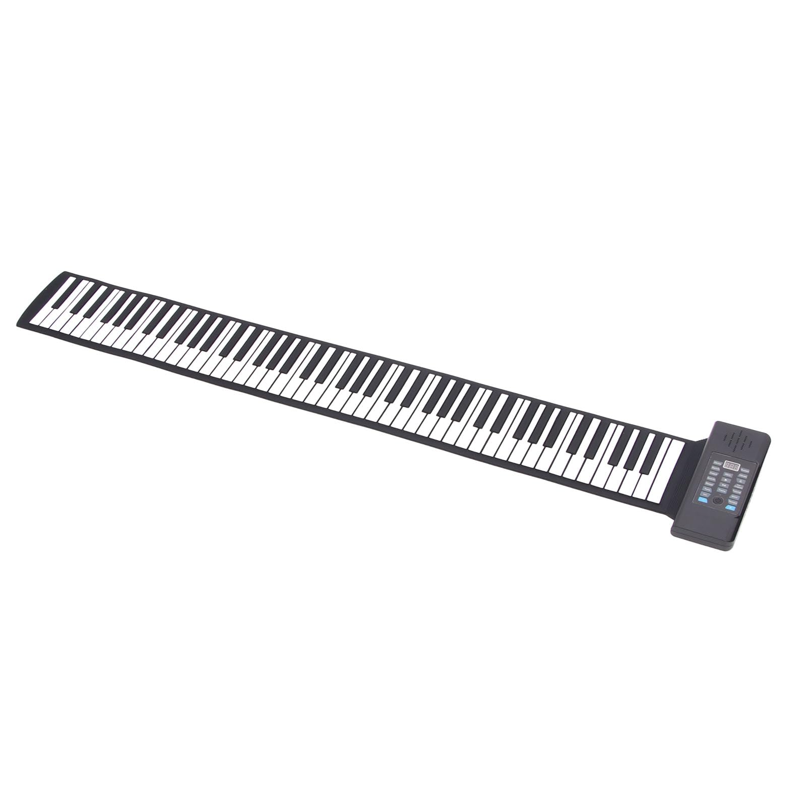 88 Klawiszy Roll Up Piano Ręcznie Zwijana Elastyczna Klawiatura Pianina Elastyczna Elektroniczna Klawiatura Muzyczna Piano 100-240 V (wtyczka UE)
