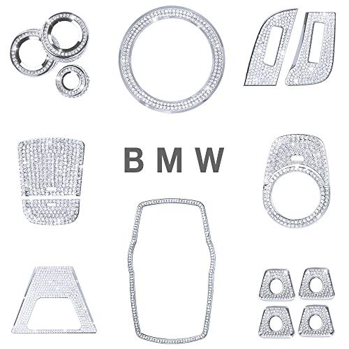 1797 Compatible Ac Knob Caps For Bmw Accessories Parts Air Conditioning Covers Decal Bling Interior Decorations 5 6 7 Series X3 X4 X5 X6 G31 F13 G12 G01 F15 F16 F26 Xdrive Awd Women Men Crystal Silver #TOP6