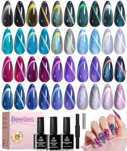 Beetles Cat Eye Gel Nail Polish Set, 20 Colors Stellar Drift Gel