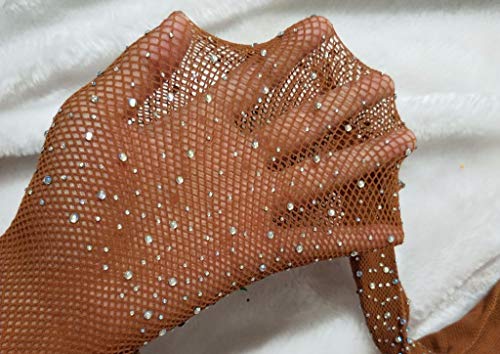 Flash Girls Silk Mesh Pantyhose Tights Kids Fishnet Stocking Stockings Girls Pants Girls Sweatsuits (Brown, One Size)4