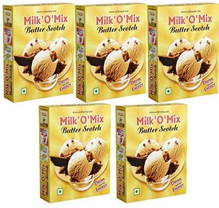 Milkomix Butter Scotch Milkshake & Ice Cream Flavored Milk Powder - Pack of 5