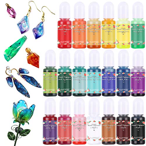 FUNSHOWCASE 20 Colors Epoxy Resin Pigment Translucent Liquid Colorant