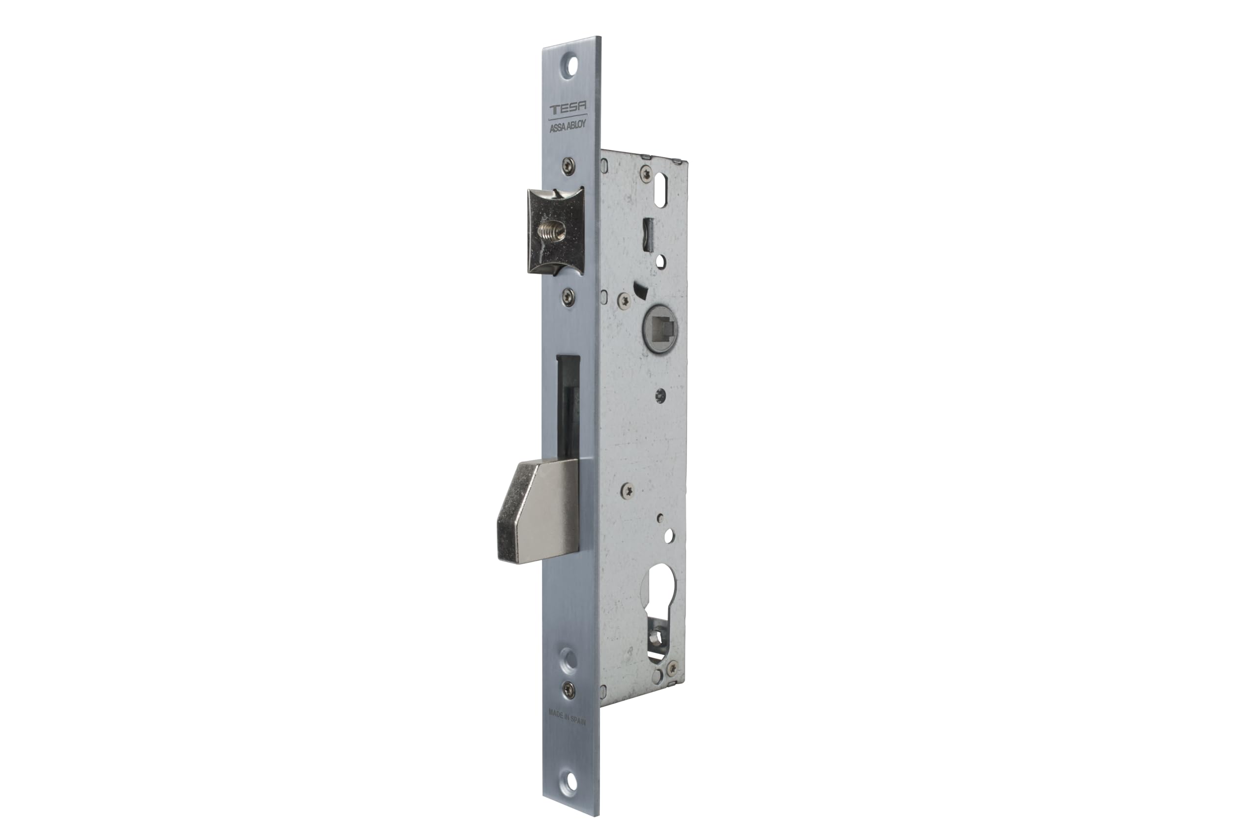 TESA 4210305NM Cerradura Monopunto De Palanca Basculante Para Perfiles metálicos, Acero Inoxidable, Entrada 30 mm 2210