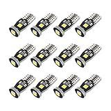 194 LED Bulb Super Bright 3030 Chipset T10 194 168 SMD W5W LED Wedge Light 1.5W 12V License Plate Light Turn Light Signal Light Trunk Lamp Clearance Lights -12pcs