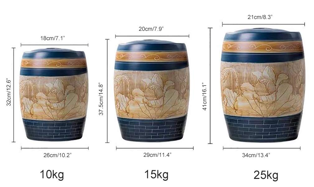 Ceramiczny pojemnik do przechowywania płatków śniadaniowych, pojemność 10 kg, idealny do organizowania mąki, cukru, kawy, ryżu, orzechów, przekąsek, karmy dla zwierząt domowych, herbaty