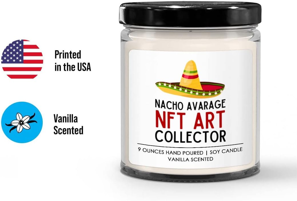 Cryptocurrency Vanilla Candle - Nacho Average - Trader Bitcoin Miner Collector Investor Finance Bussinesman Boss Broker