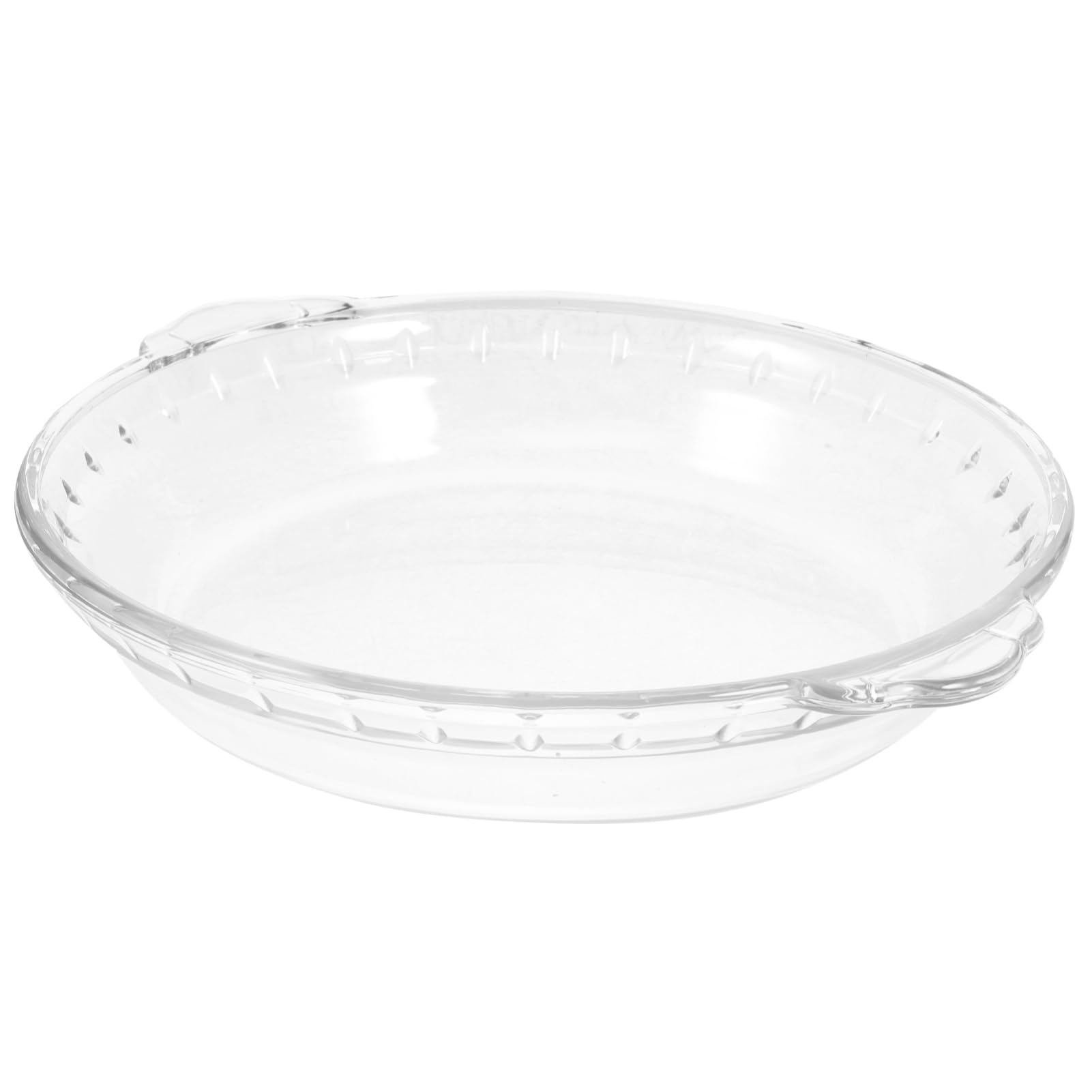 OFFSCH Heat Resistant Glass Plate Microwave Safe Pie Dish Pie Pan Glass Bakeware Nonporous for