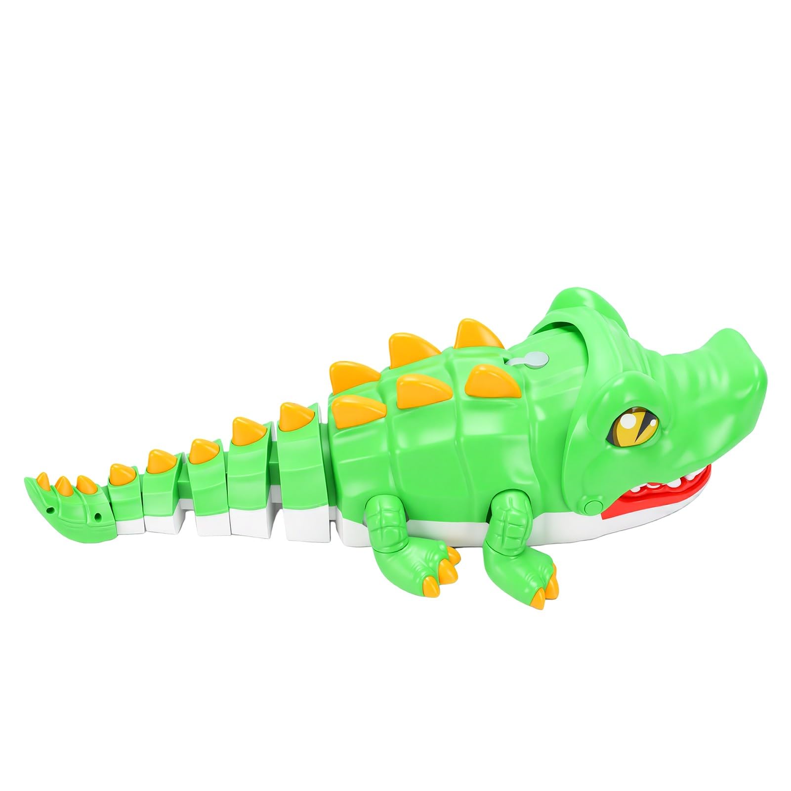 Sxhlseller Juguete de Cocodrilo con Control Remoto para Niños con Spray y Efectos de Sonido, Juguete Electrónico Realista para Gatear, Cocodrilo RC de 2,4 GHz, Robot Interactivo con Movimientos