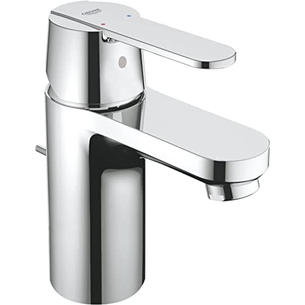 Grohe Get Chrome Effect Round Basin Mono Mixer Tap With Pop-Up Waste