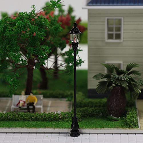 image for Evemodel LQS21 10PCS Model Railroad Train Lamp Posts Led 6.6cm or 2.6i