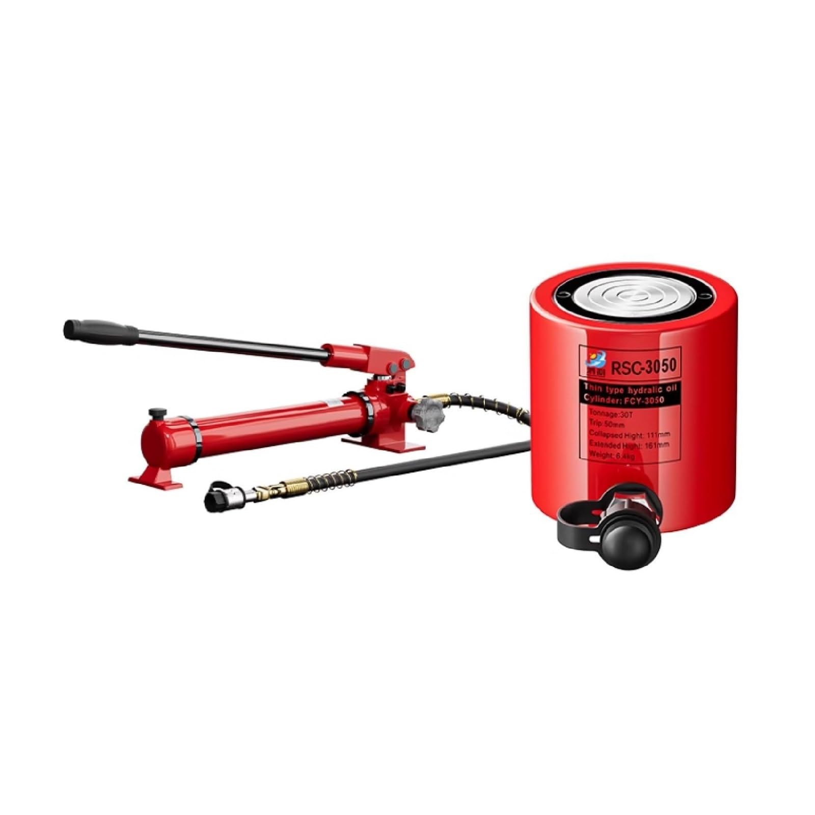 Podnośnik cylindra hydraulicznego o pojemności, ręczna pompa hydrauliczna z CP-700, siłownik podnoszący z automatycznym zwijaniem (skok 30T/29,999.7 kg-5.1 cm)