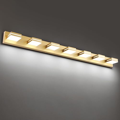 Miniatura 80 de SineRise - Lámpara LED para tocador de baño - Moderna lámpara regulable de acrílico con acabado blanco mate para iluminación de pared sobre el