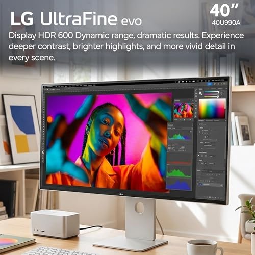 Image of LG Ultrafine evo 40U990A 40 inch 5K2K (5120x2160) Curved Ultrawide Monitor | IPS Black, 120Hz, DisplayHDR 600, Thunderbolt 5, HDMI 2.1, DisplayPort 2.1, Built-in Speakers & Adjustable Stand - Bundle