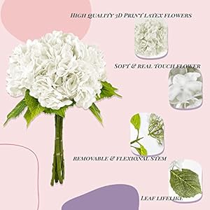 Yatim21inwhiteartificialhydrangeaflowers5pcsfakehydrangeasilkflowersforweddingcenterpiecesbouquetsdiyfloraldecorhomedecorationwithstems Urban Country Home Decor Yatim 21in white artificial hydrangea flowers 5 pcs fake hydrangea silk flowers for wedding centerpieces bouquets diy floral decor home decoration with stems urban country home decor
