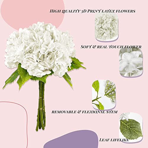 Yatim21inwhiteartificialhydrangeaflowers5pcsfakehydrangeasilkflowersforweddingcenterpiecesbouquetsdiyfloraldecorhomedecorationwithstems Urban Country Home Decor Yatim 21in white artificial hydrangea flowers 5 pcs fake hydrangea silk flowers for wedding centerpieces bouquets diy floral decor home decoration with stems urban country home decor