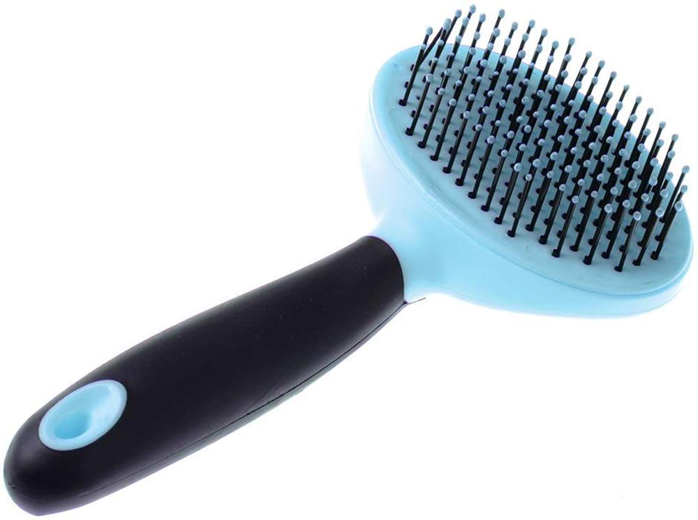 YHW Kit de Tijeras de Aseo, Cepillo de Aseo para Mascotas, Cepillo de Silicona para Perros y Gatos, Masaje para el Pelo Corto o Largo