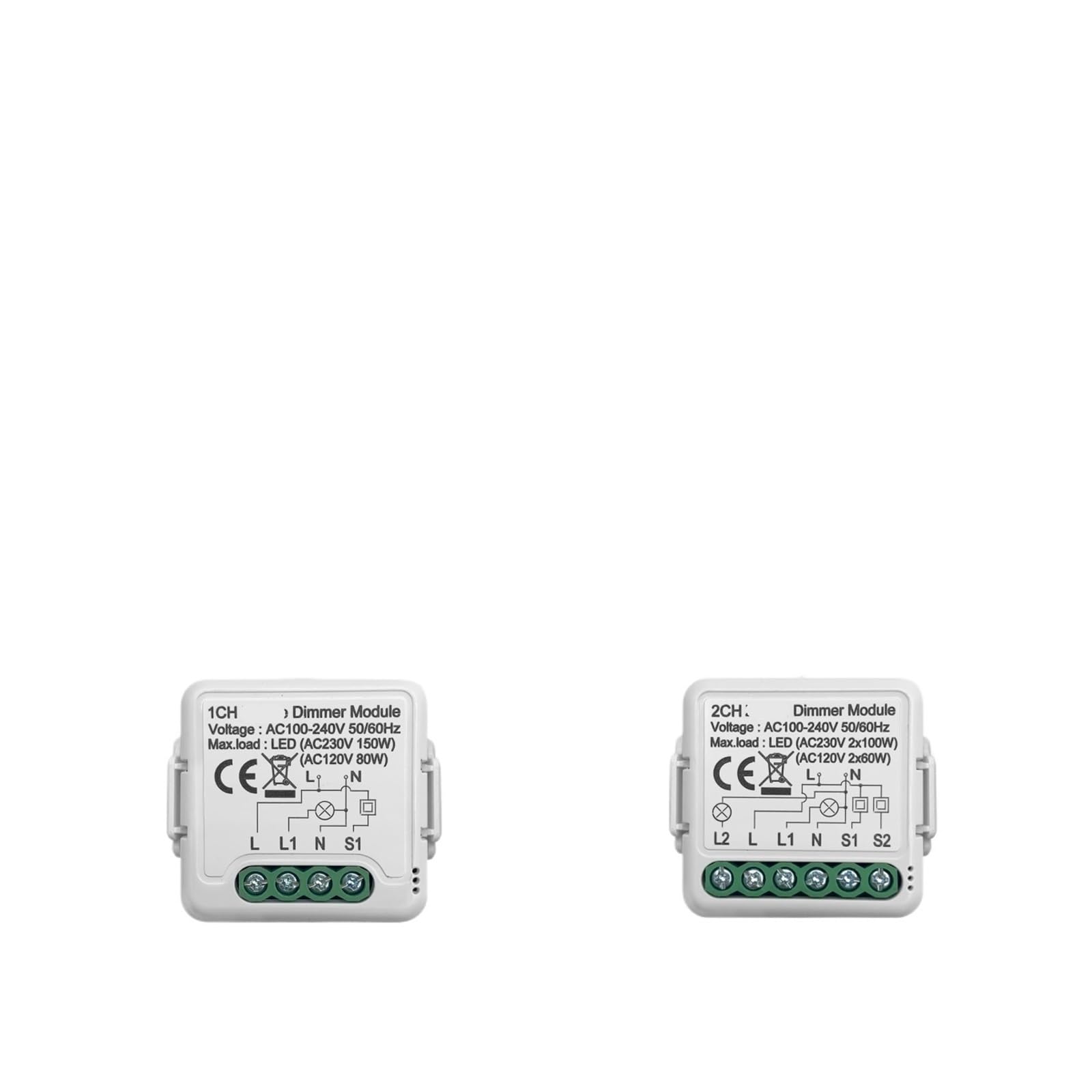 1 Uds. Módulo de interruptor de atenuación inteligente 100~240V 50/60Hz 3,0, admite control bidireccional de interruptor de luz regulable(1 Gang)