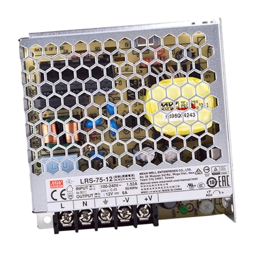 Enclosed Type 72W 12V 6A LRS-75-12 Meanwell AC-DC Single Output LRS-75 Series MEAN WELL Switching Power Supply