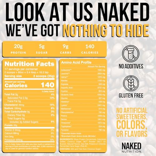 Image of NAKED Vanilla Latte Protein Coffee - Premium Colombian Iced Coffee Protein Shake Drink, Delicious Keto Friendly and Gluten Free, 17 Servings