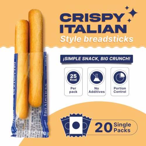 Image of Breadsticks Mini Plain 2 Count Individually Bags. Pack of 20