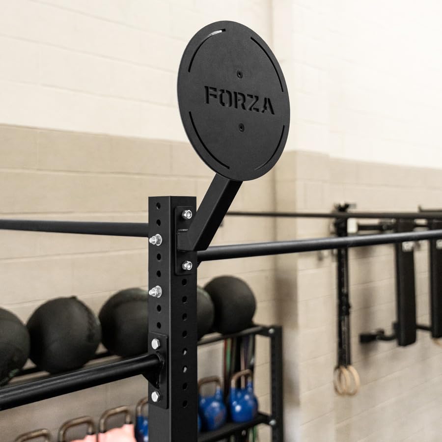 FORZA Cele kulkowe ścienne, pojedyncze i podwójne, wytrzymałe płyty stalowe do crossfitu i treningu funkcjonalnego, odporne na uderzenia, malowane proszkowo, na platformie lub na ścianie, oficjalne