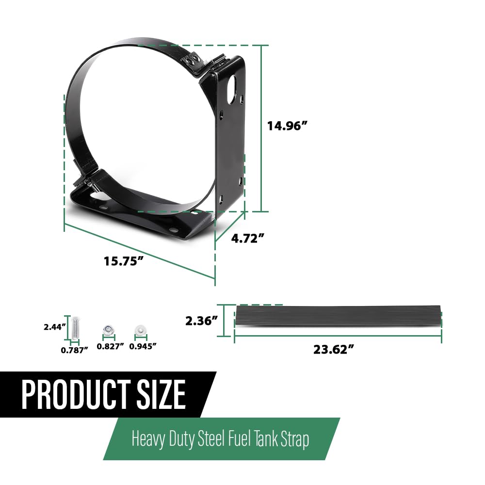 Heavy Duty Steel Fuel Tank Strap 6PCS Black image 8