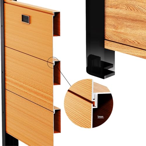 Macetero elevado móvil de aluminio y metal con acabado de madera 120x30x60 cm 6