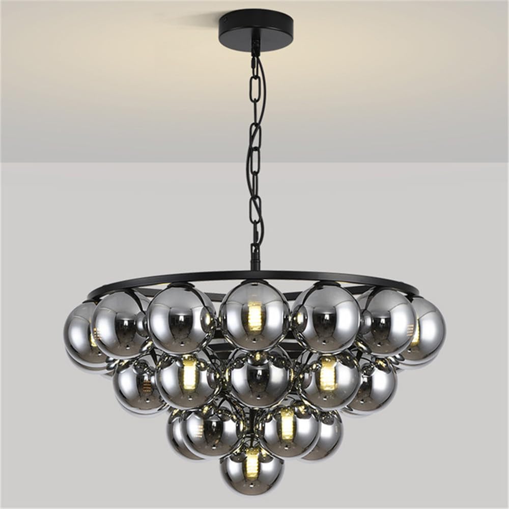 SXWNBIFH Contemporary Living Room Chandelier LED Fashion Art Restaurant Bedroom Study Villa Hotel Cafe Bar Clothing Store Counter Stairs Pendent Lamp (F A D60CM)