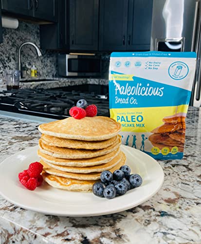 Paleolicious Paleo Pancake And Waffle Mix | Low Carb Waffle & Pancake Mix For Perfect Fluffy Pancakes | 100% Gluten-Free, Grain-Free Paleo & Keto | Made Of Organic & Non-Gmo Ingredients | No Sugar, Preservatives, Dairy, Or Soy 11 Oz #TOP5