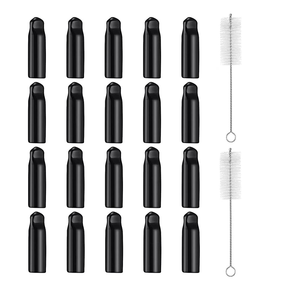 CTRLZS 22 Pieces Draft Beer Tap Cover Beer Tap Cleaning Brush 20 Pieces Beer Faucet Keg Caps Rubber Tap Soother Sanitary Cover