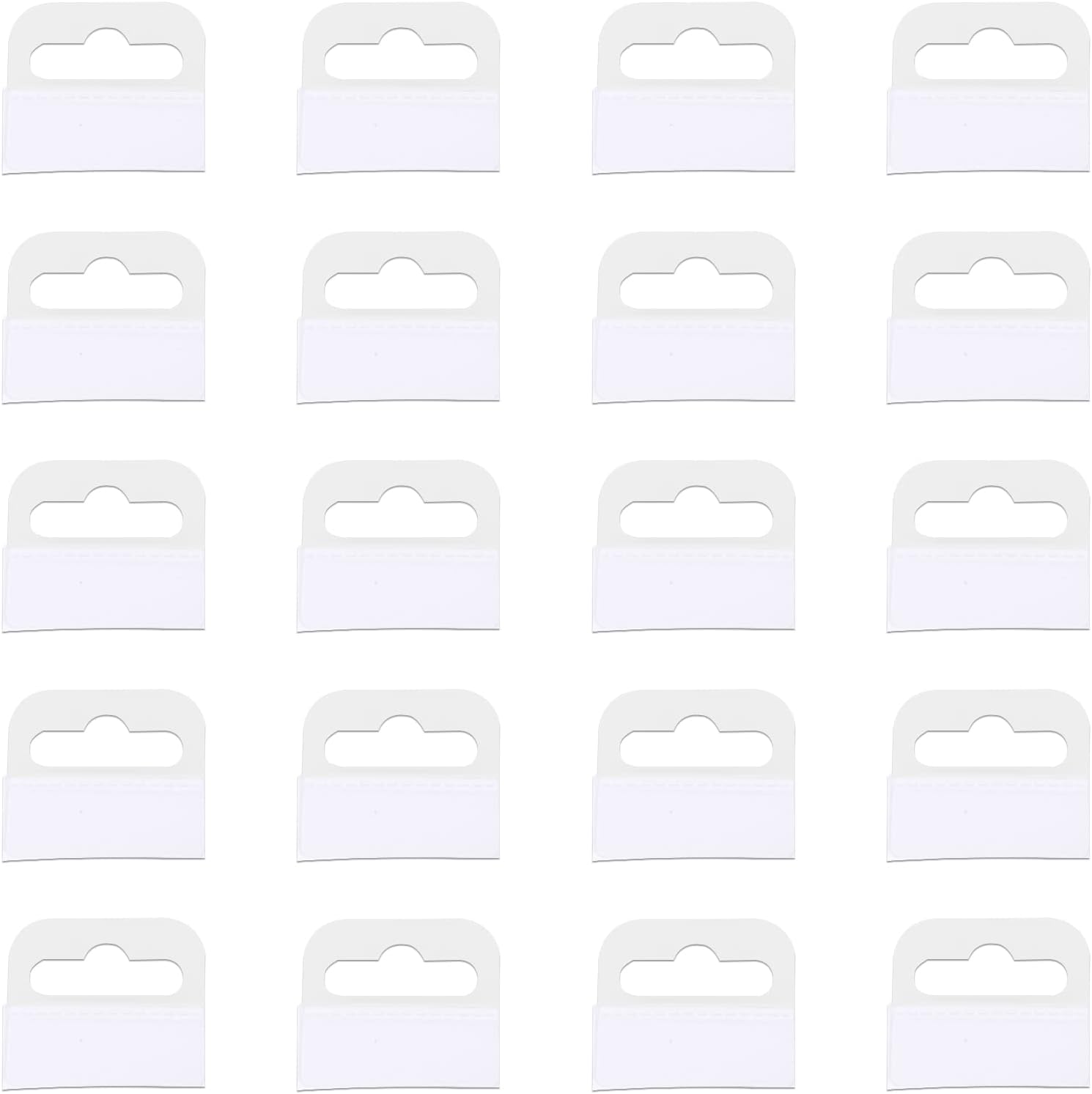200 Pcs Clear Slot Hole Tags Hook Retail Store Display Hanging Tabs Sticky Euro Hook Slot for Store Retail