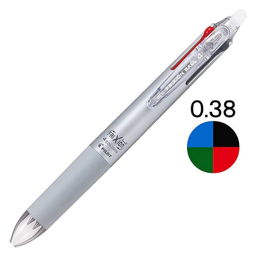 PILOT ボールペン シルバー 振り子式　多色(4色)インク Amazon | PILOT 多色ボールペン フリクションボール4 0.38mm