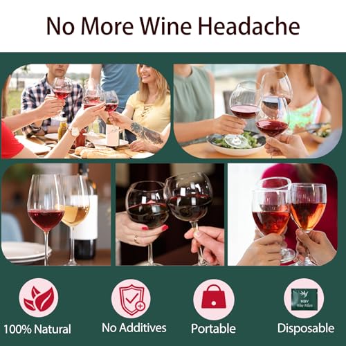 Image of 15 PCS Wine Filters, Wine Purifier To Remove Sulfite And Histamine | Portable-Effective Wine Filters To Remove Sulfite And Histamine, , Wine Sulfite Remover Wine Lover Gifts for Men Women