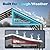 ADVANCE OUTDOOR Metal Roof Carports Kits 10x15 ft Heavy Duty Steel Car Canopy Hard Top Garage, White