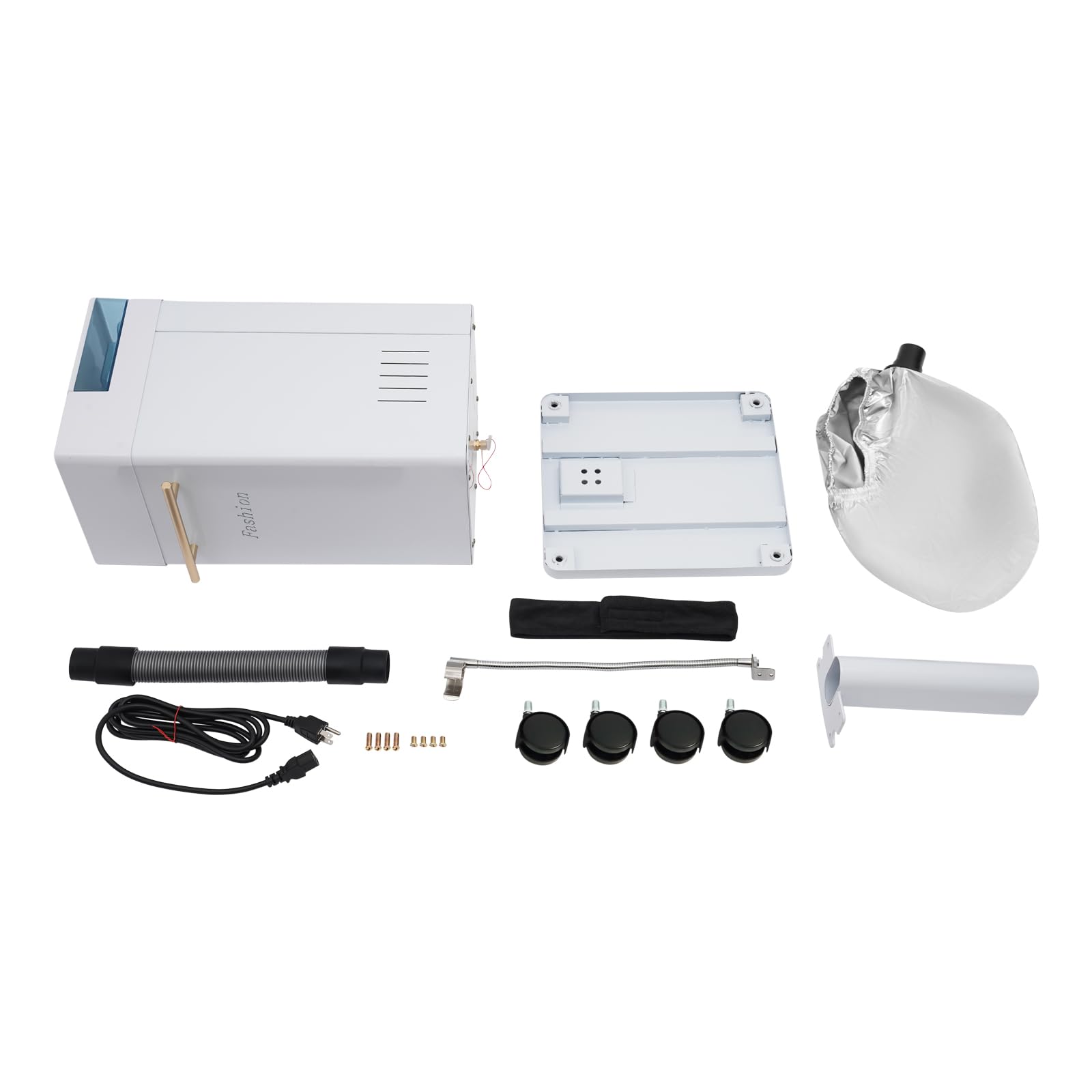 Professional Standing Hair Steamer, 110V Hair Steamer Nano Micro Mist Modern Style Multi-Function Hair Care Equipment, Hooded Hair Steam Cap Treatment-Heated Micro Mist Steamer for SPA, Home (White)