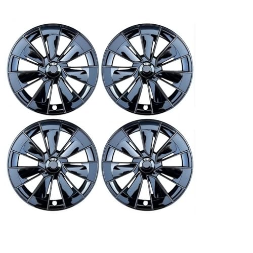 Enjoliveurs 19 pouces Tesla Model Y 2024 - Lot de 4 noir brillant