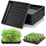 Value Pack: You will get 10 packs of plastic growing trays, sufficient quantity to meet your daily replacement needs and different needs for different kinds of plants in the early stages of growth. Each flat measures 10.6(L)*10.6(W)*1.4(H) inches, pe...