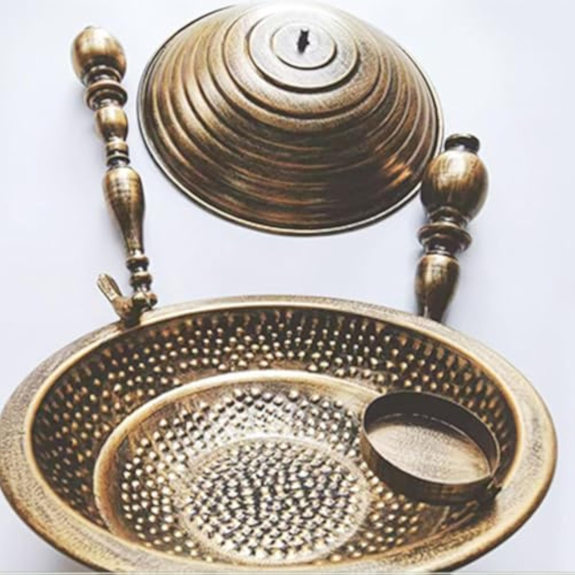 Stable Support Iron Bird Bath for Outdoors Courtyard