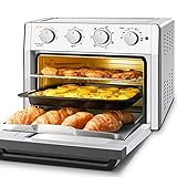 Air Fryer Toaster Oven Combo, WEESTA 7-in-1 Convection Oven Countertop, 24QT Large Air Fryer with Accessories & E-Recipes, UL Certified (Upgraded 3.0) (Air Fryer 24QT Silver)