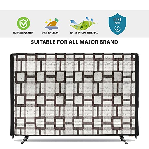 Image of Transparent LCD /LED T.V Protector Cover with Zipper Enclosure for 26 Inch Suitable for All Major Brand & Model (Color-White, Size-25.5.3x17 Inches)