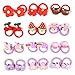 WillingTee 80Pcs Baby Hair Ties for Girls,Cute Small Hair Ties for Thin Hair,40 Pairs Ponytail Holders Elastic Hair Rubber Bands Hair Accessories for baby girls infant toddler kids
