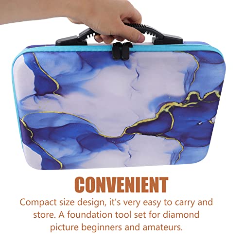 Image of ULTNICE Portable Storage Box 13X9X3 Inch with 80 Slots for DIY Rhinestone Holder and Craft Storage Container Organizer for Jewelry Making Supplies and Diamond Dotting Accessories