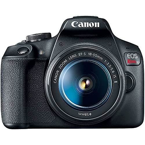 Image of Canon EOS Rebel T7 DSLR Camera Kit | 24.1MP APS-C Sensor with EF-S 18-55mm Lens | Full HD 1080p Video Compact Beginner-Friendly Photography (2727C002) + Canon EF-S 24mm Lens + Bag + 64GB Card