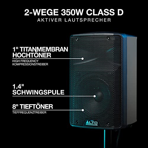 Alto Professional TX308 Aktivboxen 350W PA-Lautsprecher für Veranstaltungen