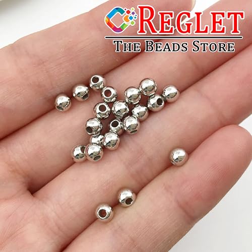 Image of 5800 Pcs Silver Pearl Beads for Jewellery Making Kit | Bead Bracelet Making for Women Girls Kids | Crystal Beads for Craft | Pearls for Craft | 4mm | 200g
