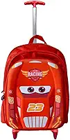 Mochila Rodinha 3d Macqueen Infantil Meninos Escolar Carros (Vermelho)