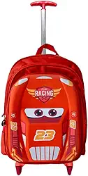 Mochila Rodinha 3d Macqueen Infantil Meninos Escolar Carros (Vermelho)