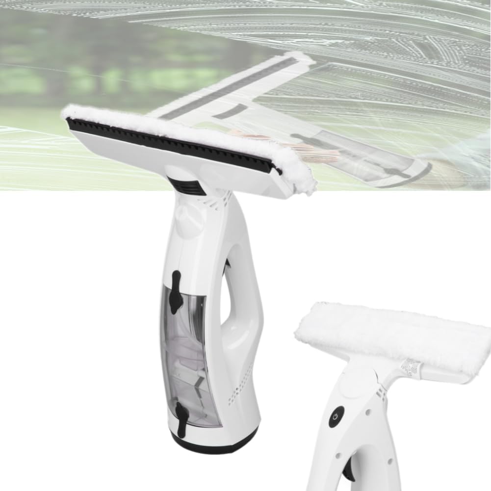 Electric Window Squeegee Glass Cleaner Tool, 3 in 1 Mirror Window Cleaner Squeegee Kit with Spray Cordless Electric Window Vacuum for Windows, Tiles, Glass, Mirror