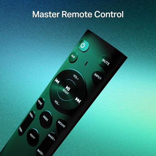 Image of Boat Aavante Prime 5.1 5050D, Dolby Audio, 500W, 5.1CH w /Wired Subwoofer & Wireless Satellites, Scan QR Code for Installation Bluetooth Sound bar, Home Theatre Soundbar Speaker (Premium Black)