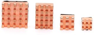 4 Pieces Cooling Copper Heatsink for Raspberry Pi 4B 1G 2G 4G VGA RAM Cooling Heatsinks Cooler(Pure Coper Heatsink)